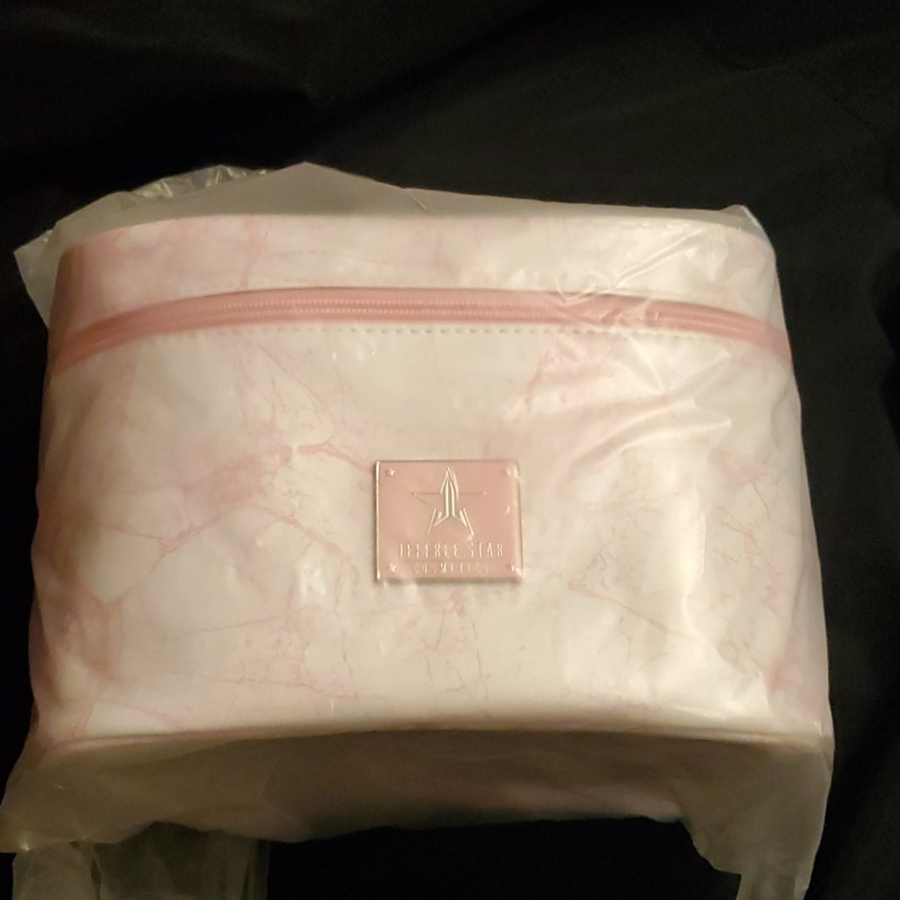 Jeffree Star Pink on White Marble Cosmetic Bag